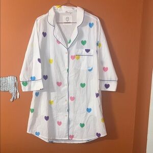 New Printfresh Multicolor Heart Nightgown pajamas size s
